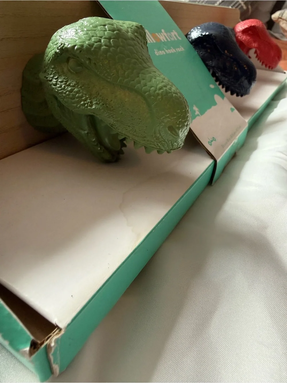 Pillowfort Teal Dino Hook Rack